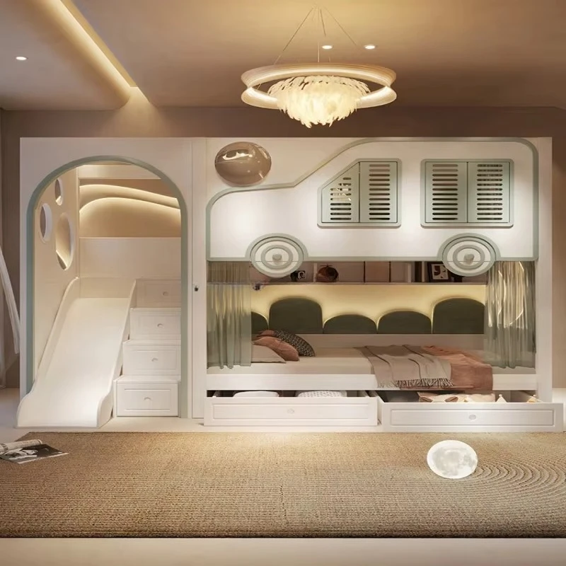 Bunk Bed With Stairs And Slide - Desain Baru, Tempat Tidur Susun Mewah