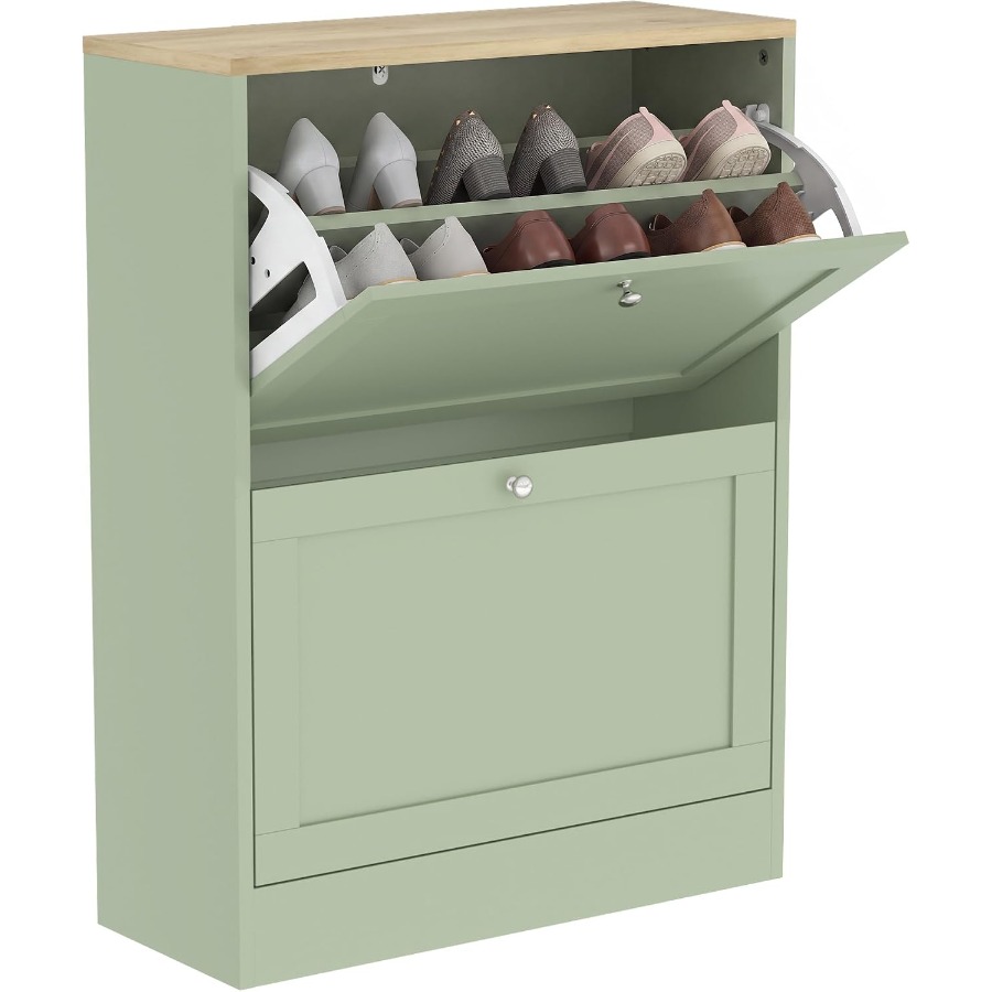 Shoe Rack Cabinet Narrow Entryway - Lemari Penyimpanan Sepatu untuk Area Masuk,