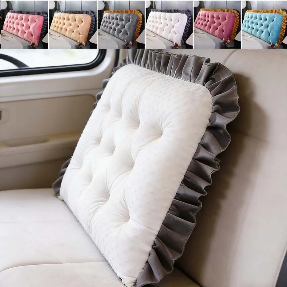Headboard Cushion Backrest Tatami - Bantal Sandaran Kepala dengan Tepi Bergelombang,