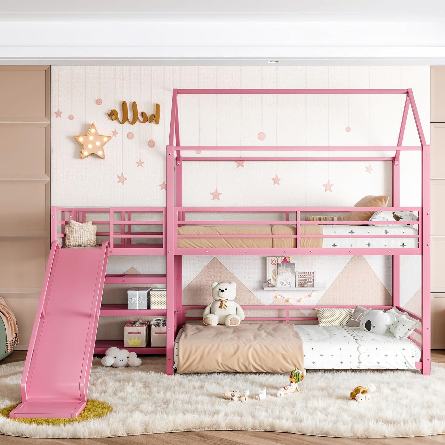 Bunk Bed With Stairs And Slide - Tempat Tidur Susun dengan Perosotan dan