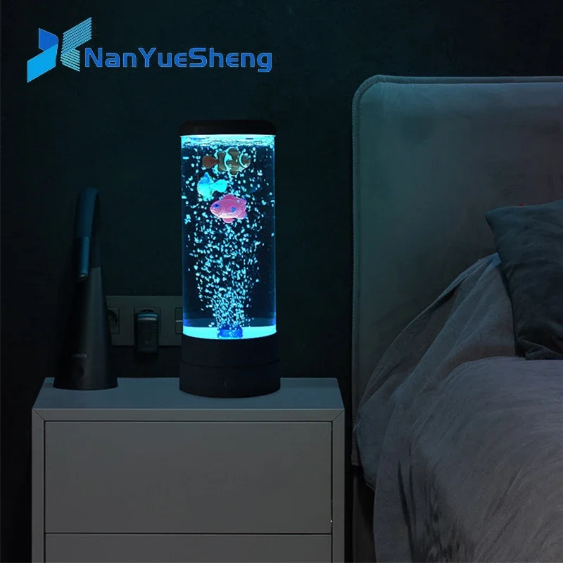 Floating Nightstand With Led Light - Lampu ikan LED, cahaya suasana malam