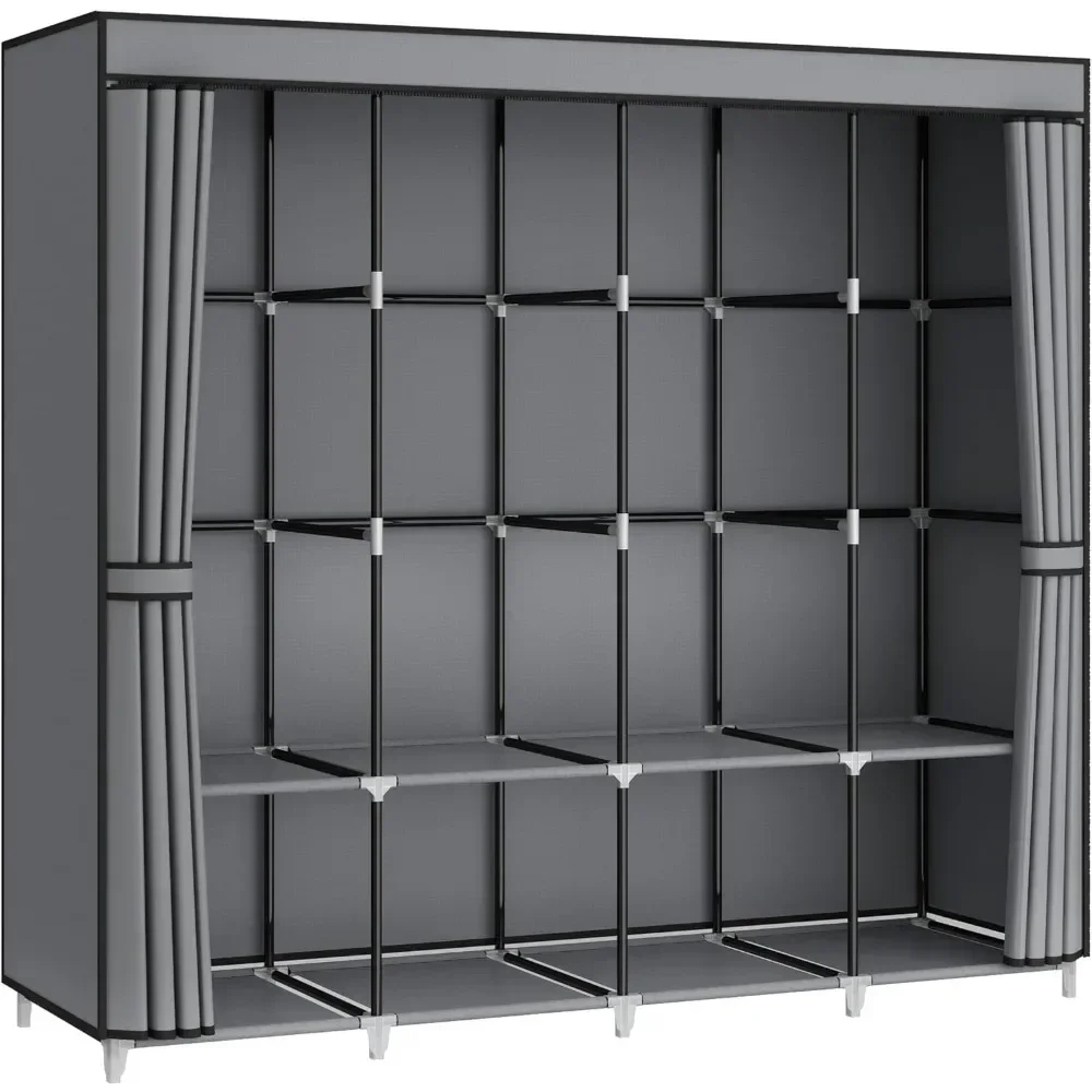 Lemari Pakaian Portabel 67 Inc - Wardrobe Closet Portable Fabric Cover ulasan dan harga
