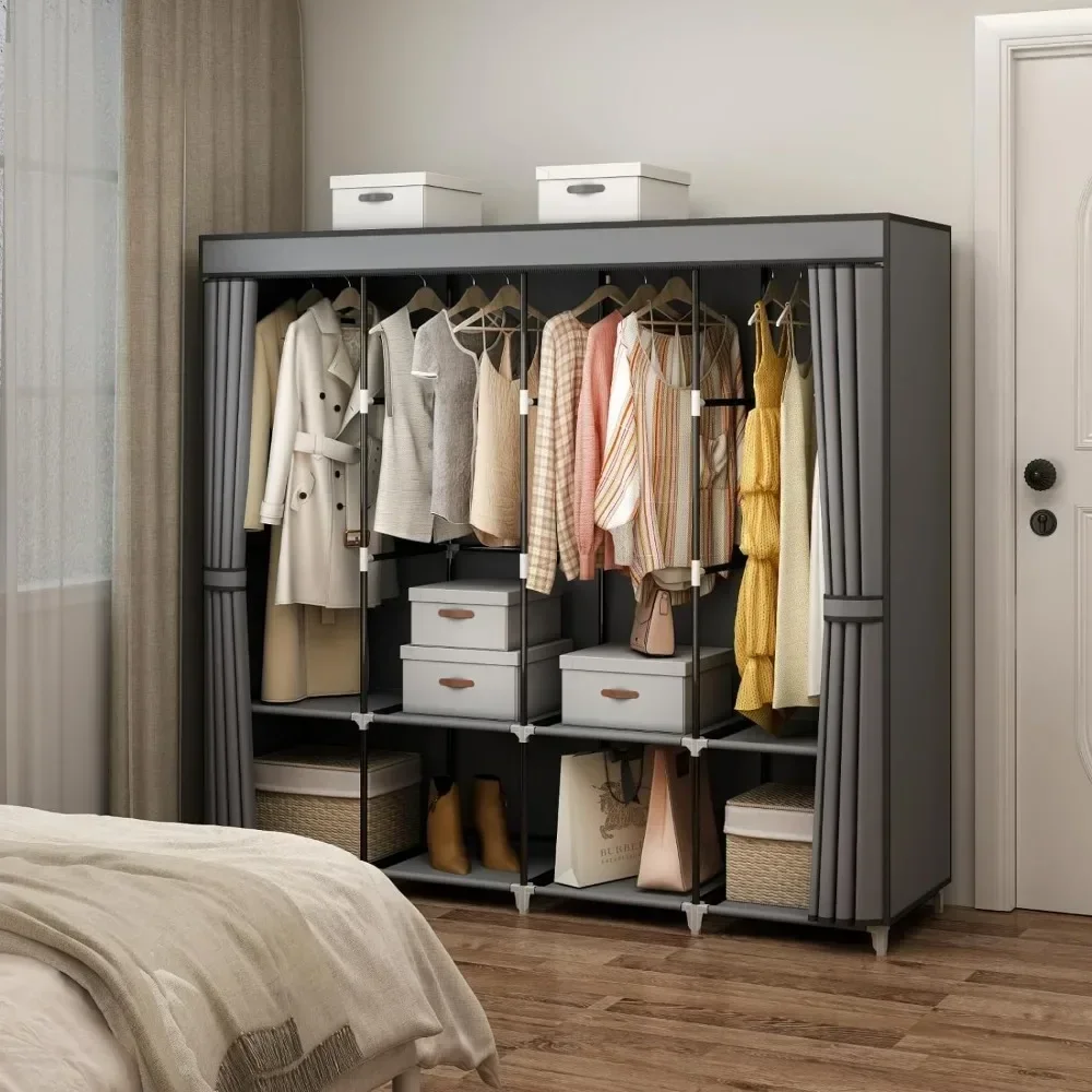 Lemari Pakaian Portabel 67 Inc - Wardrobe Closet Portable Fabric Cover ulasan dan harga