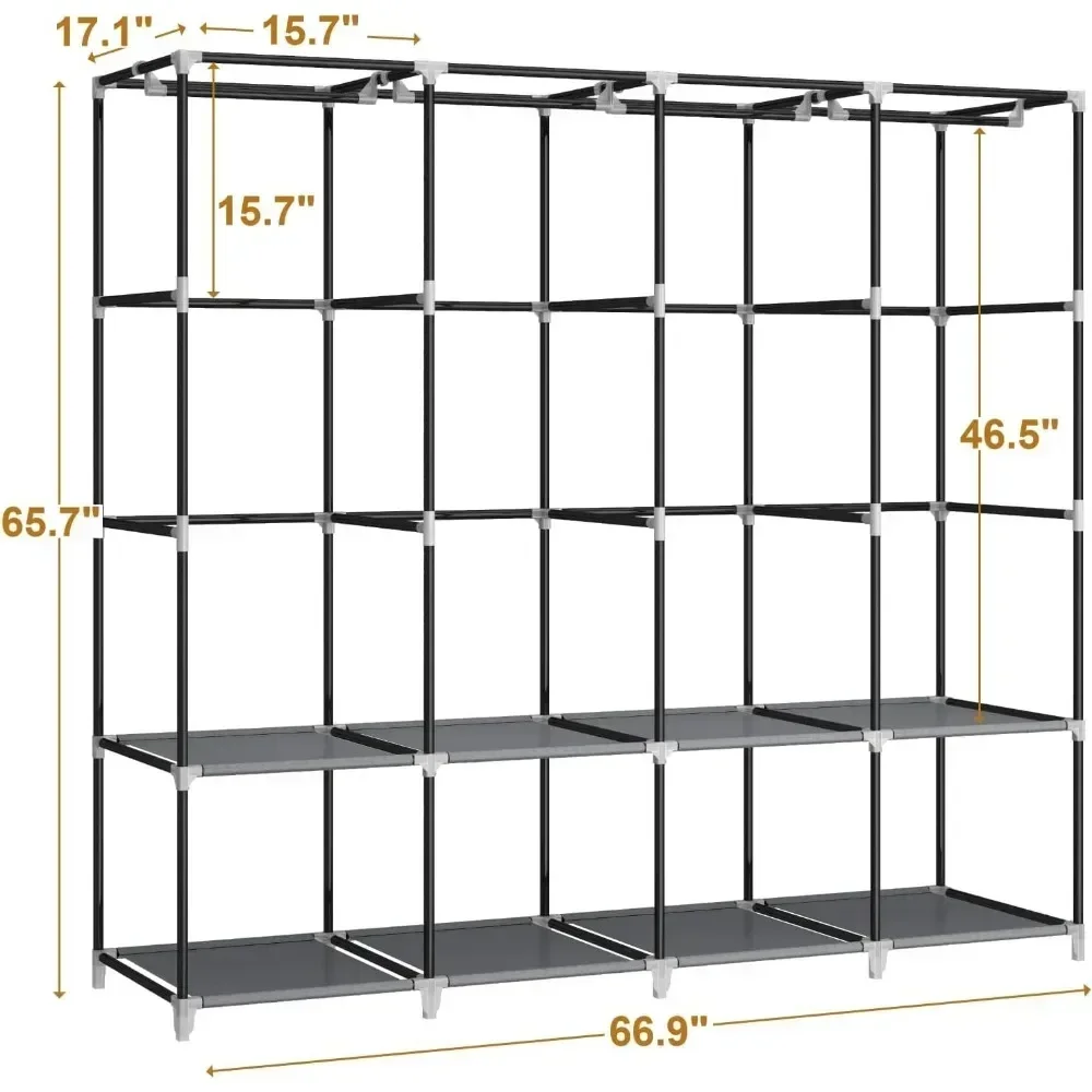 Lemari Pakaian Portabel 67 Inc - Wardrobe Closet Portable Fabric Cover ulasan dan harga