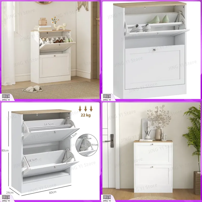 Lemari Sepatu Sempit dengan 2  - Shoe Rack Cabinet Narrow Entryway ulasan dan harga