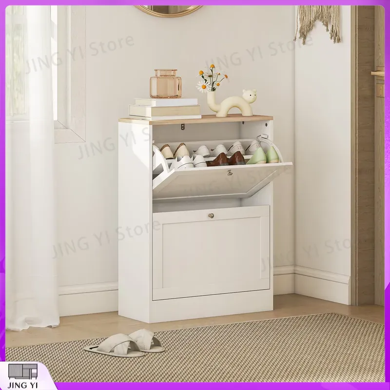 Lemari Sepatu Sempit dengan 2  - Shoe Rack Cabinet Narrow Entryway ulasan dan harga