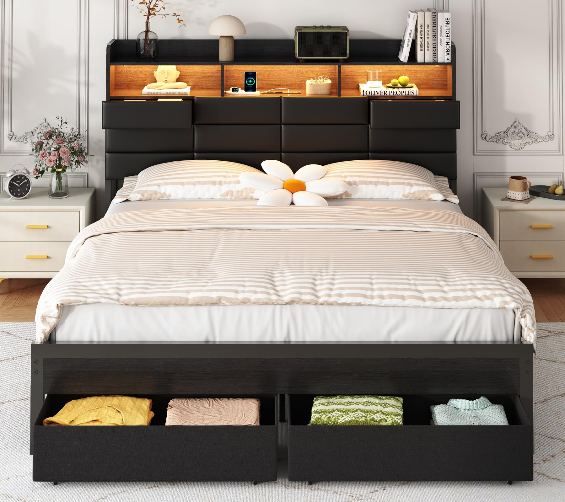 Rangka Tempat Tidur Ukuran Kin - King Size Bed Frame With Storage Drawers ulasan dan harga