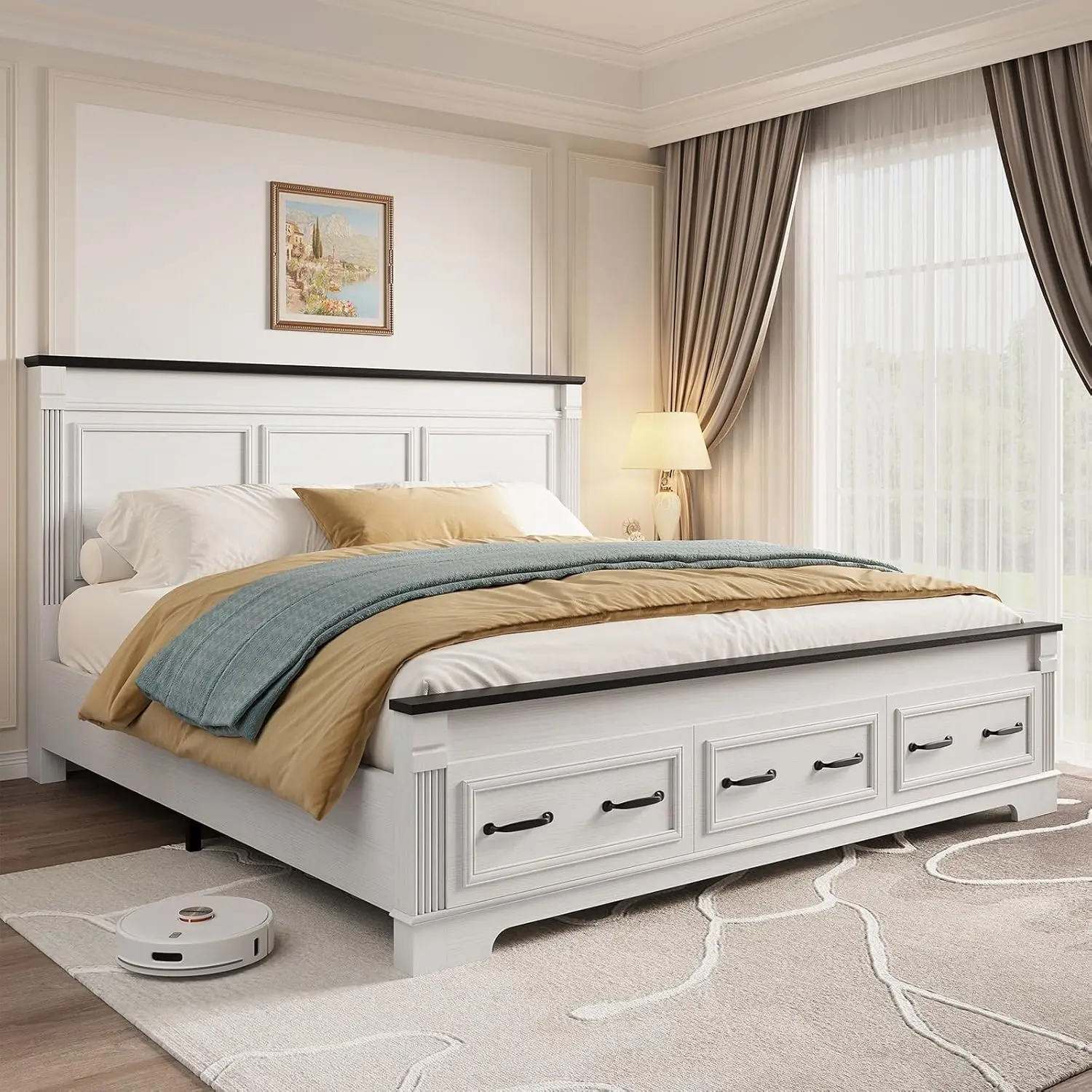 Rangka Tempat Tidur Ukuran Kin - King Size Bed Frame With Storage Drawers ulasan dan harga