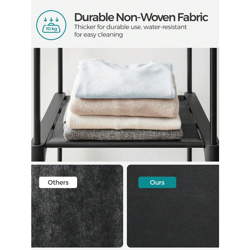 Lemari Pakaian Hitam, Lemari P - Wardrobe Closet Portable Fabric Cover ulasan dan harga