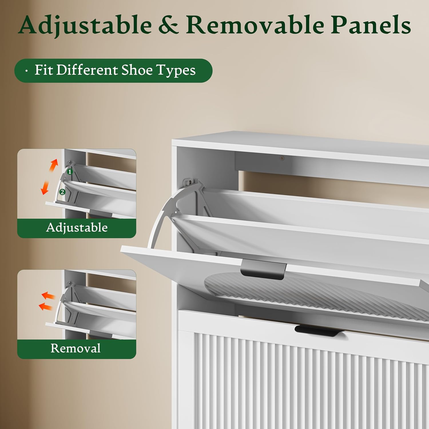 Lemari Sepatu 3 Laci Lipat, Ti - Shoe Rack Cabinet Narrow Entryway ulasan dan harga