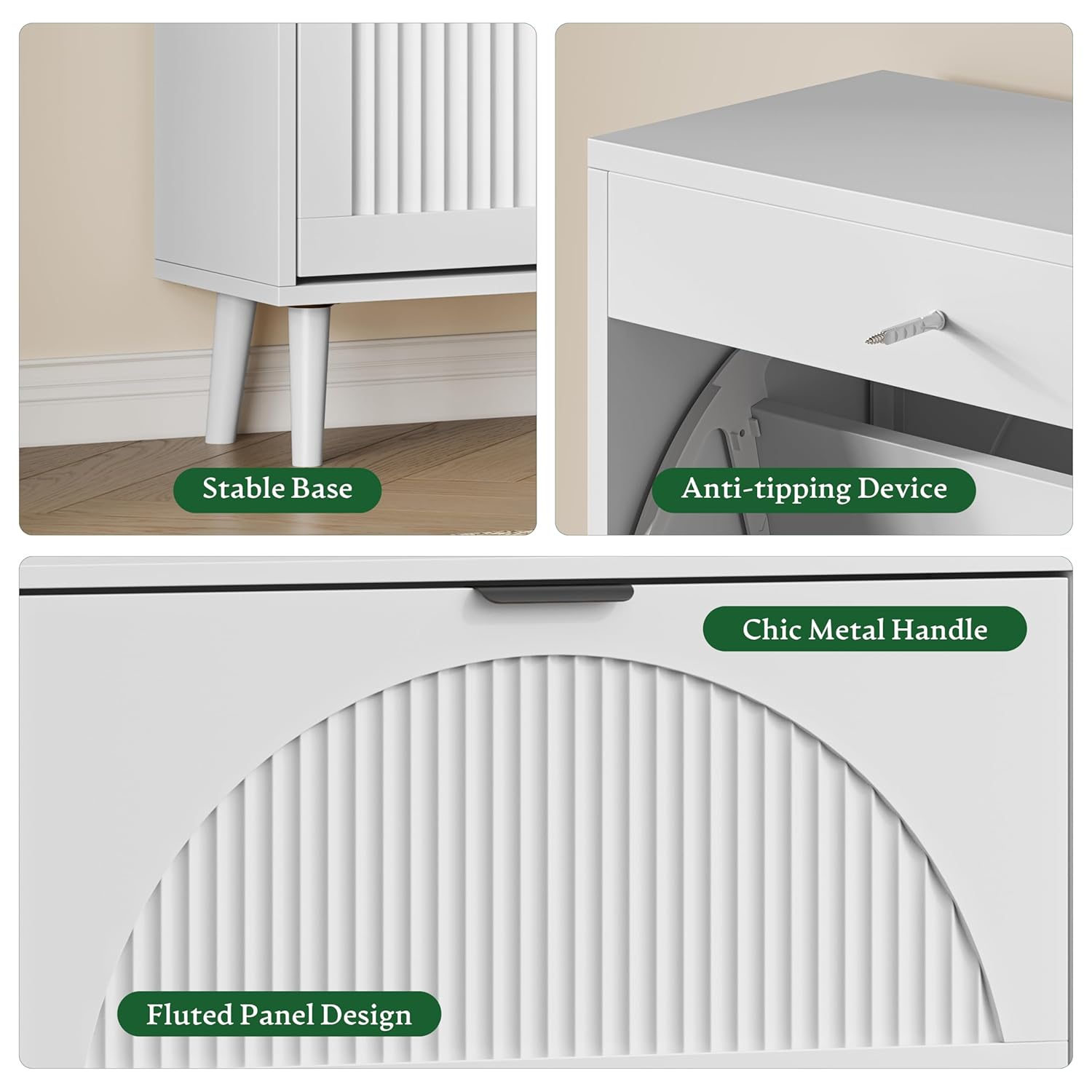 Lemari Sepatu 3 Laci Lipat, Ti - Shoe Rack Cabinet Narrow Entryway ulasan dan harga
