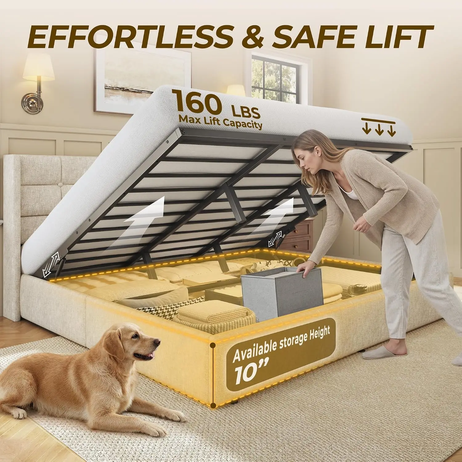 Rangka Tempat Tidur King Size  - Gas Lift Storage Bed Hydraulic ulasan dan harga