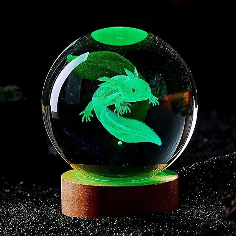 D2 3D Axolotl lampu ukiran bol - Floating Nightstand With Led Light ulasan dan harga