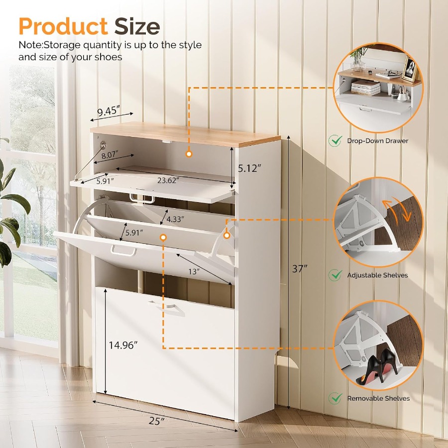 Lemari Penyimpanan Sepatu untu - Shoe Rack Cabinet Narrow Entryway ulasan dan harga