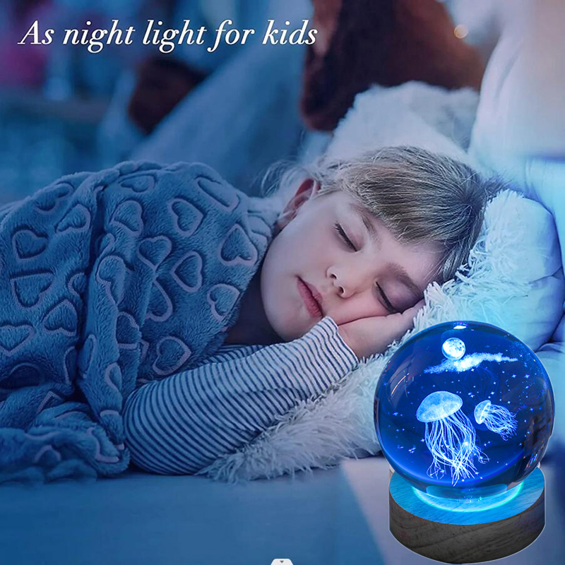 Bola kristal LED ukiran Laser  - Floating Nightstand With Led Light ulasan dan harga