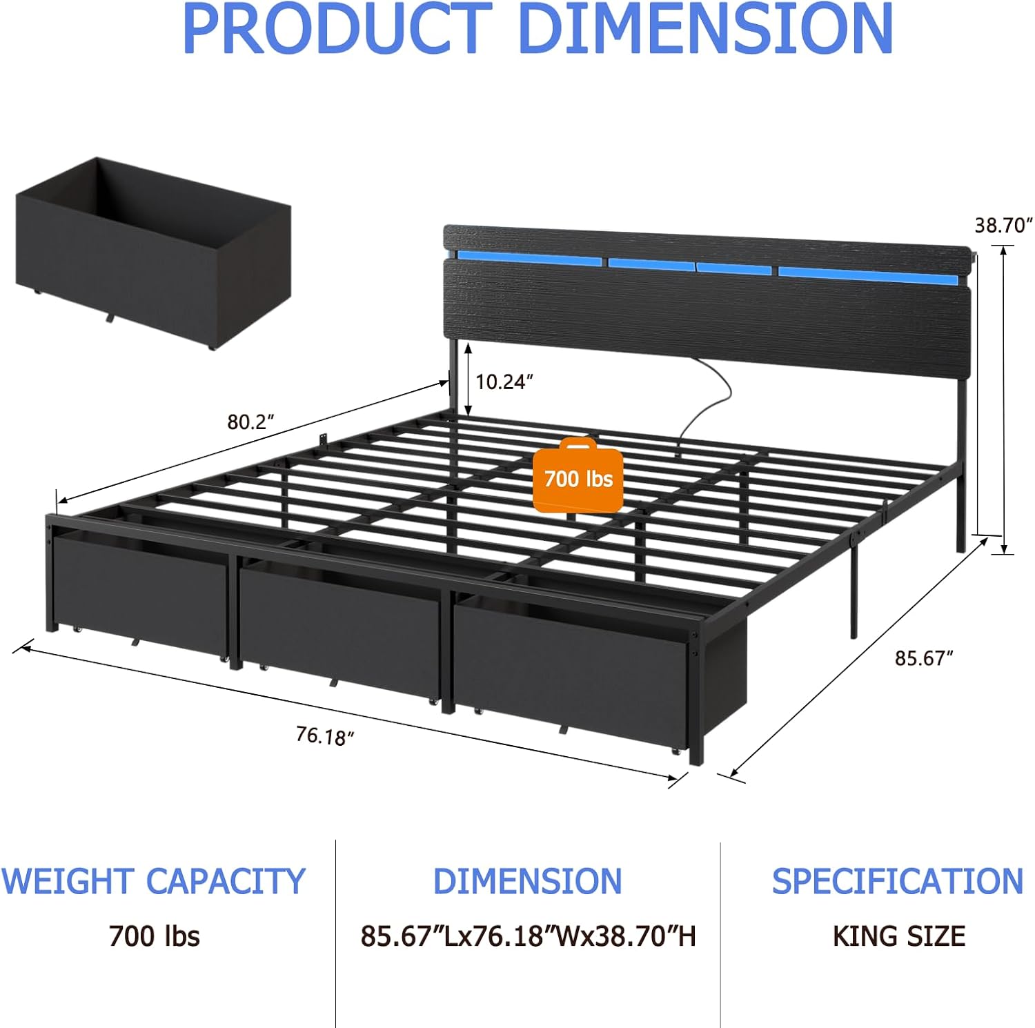 Rangka Tempat Tidur Ukuran Kin - King Size Bed Frame With Storage Drawers ulasan dan harga