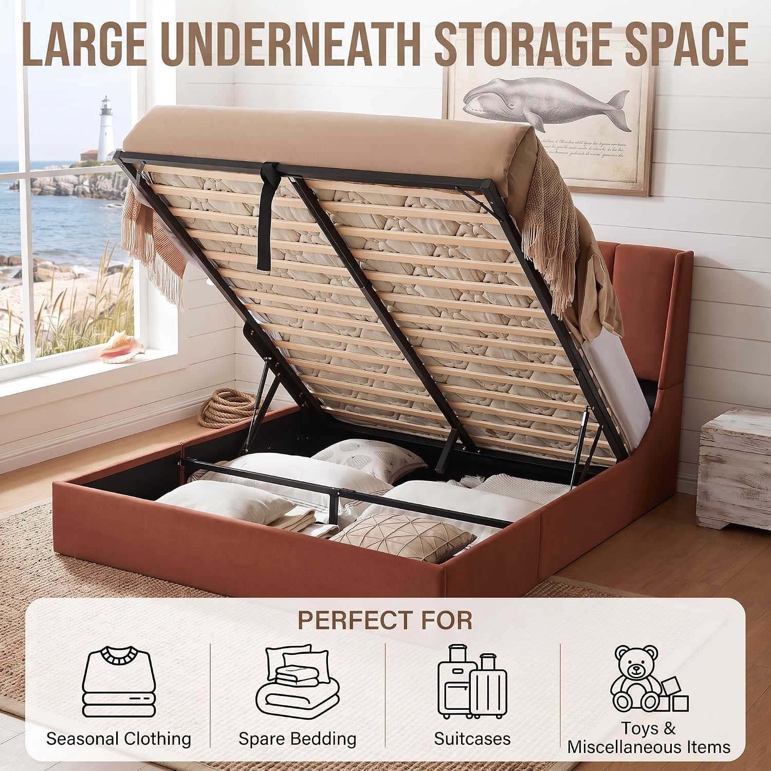 Rangka Tempat Tidur dengan Pen - Gas Lift Storage Bed Hydraulic ulasan dan harga