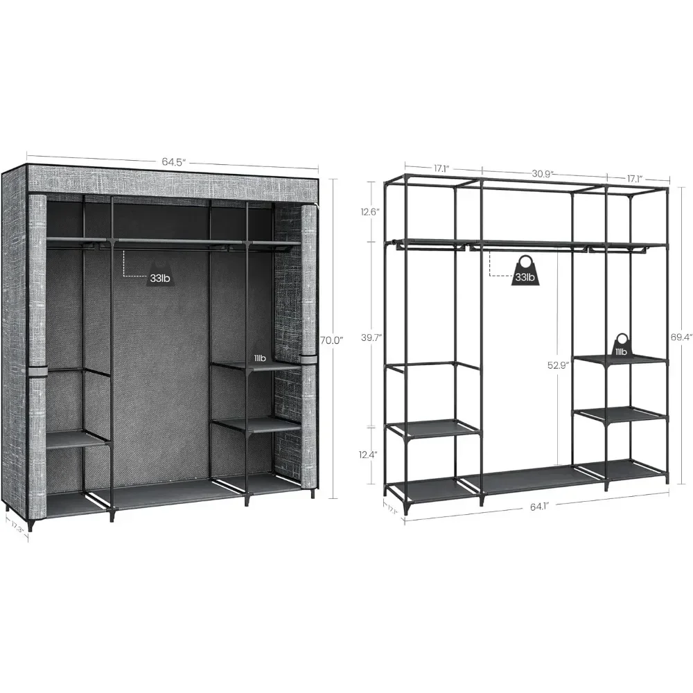 Lemari Pakaian, Lemari Portabe - Wardrobe Closet Portable Fabric Cover ulasan dan harga