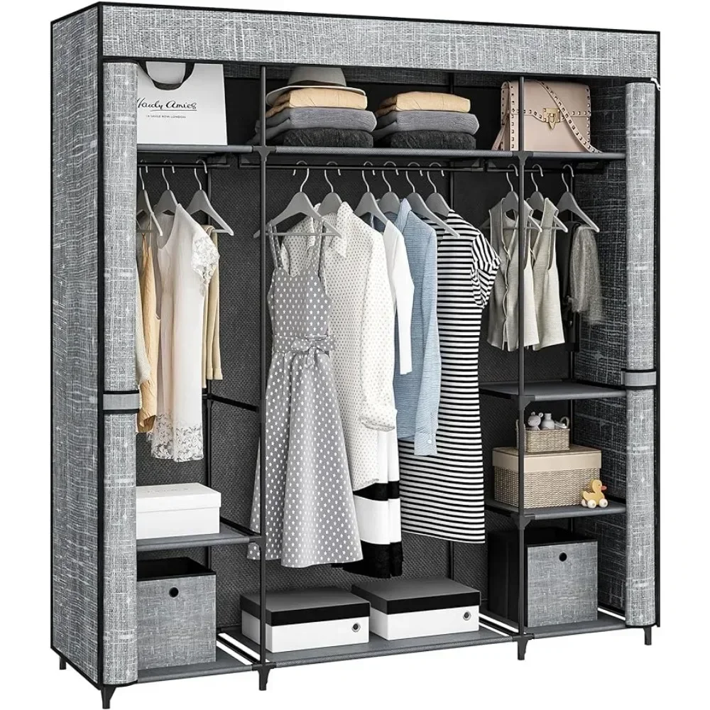Lemari Pakaian, Lemari Portabe - Wardrobe Closet Portable Fabric Cover ulasan dan harga