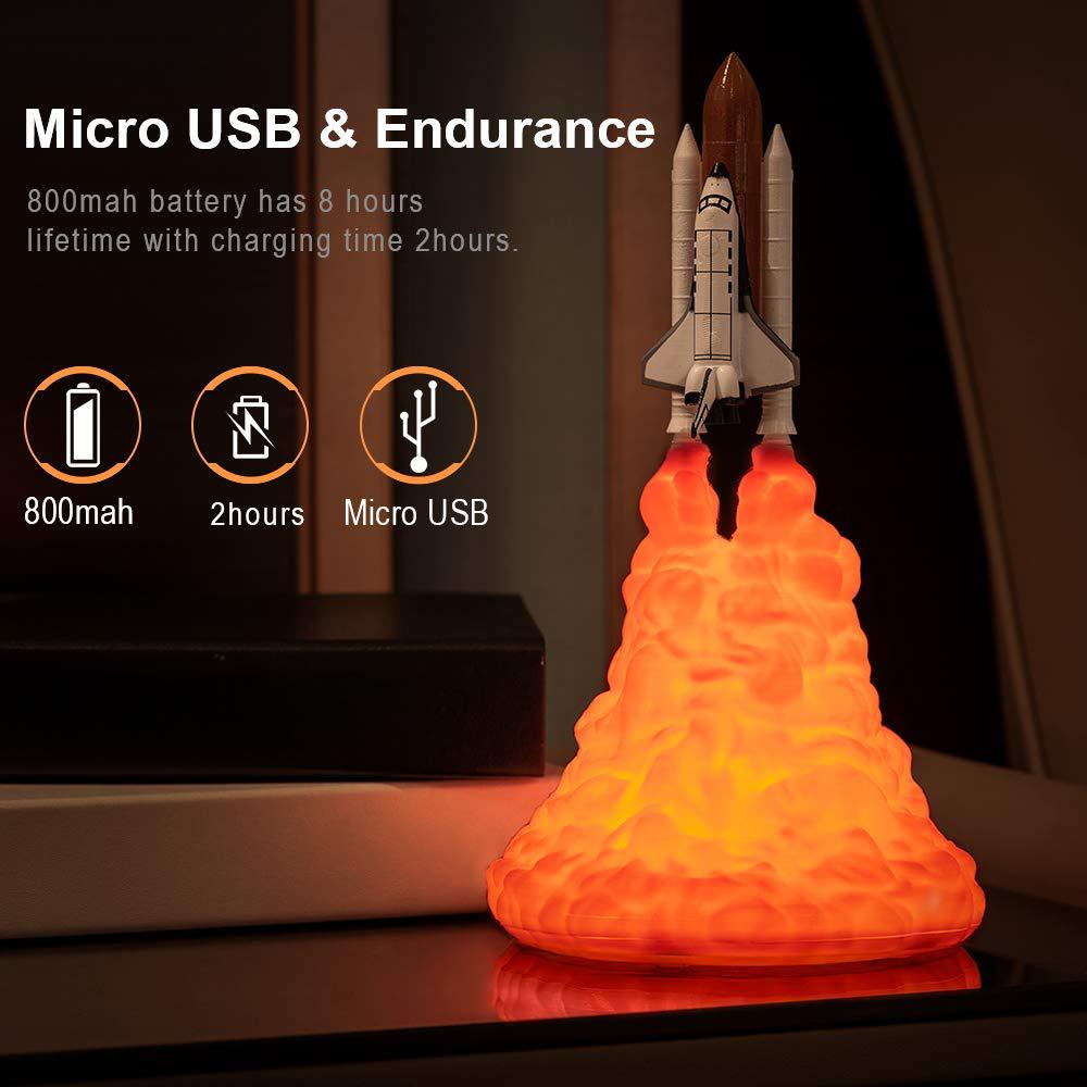 Lampu Meja LED Roket Pesawat U - Floating Nightstand With Led Light ulasan dan harga