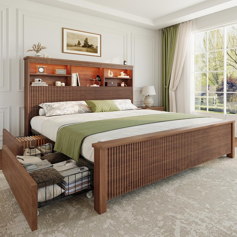 Rangka Tempat Tidur Ukuran Kin - King Size Bed Frame With Storage Drawers ulasan dan harga