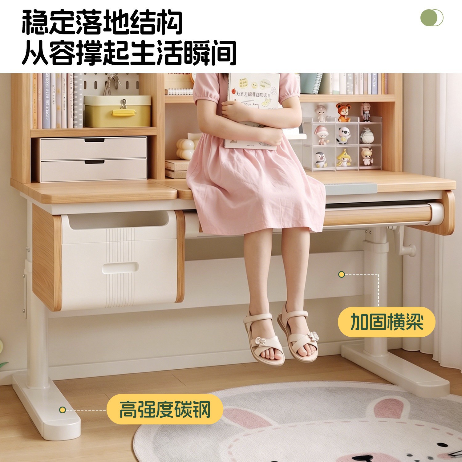 Meja belajar dari kayu solid,  - Tables ulasan dan harga