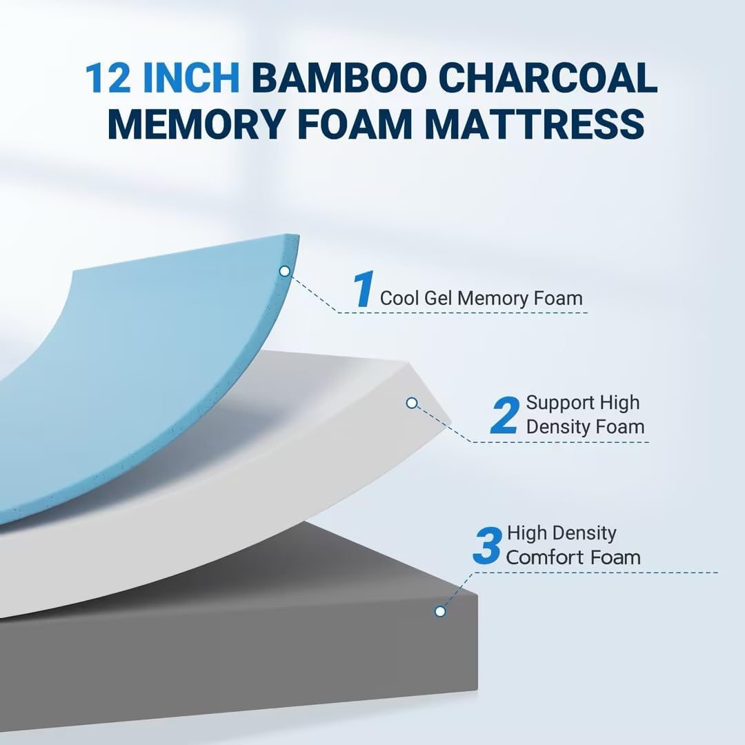 Kasur Busa Memori Queen Kasur  - Memory Foam Mattress In A Box Queen ulasan dan harga