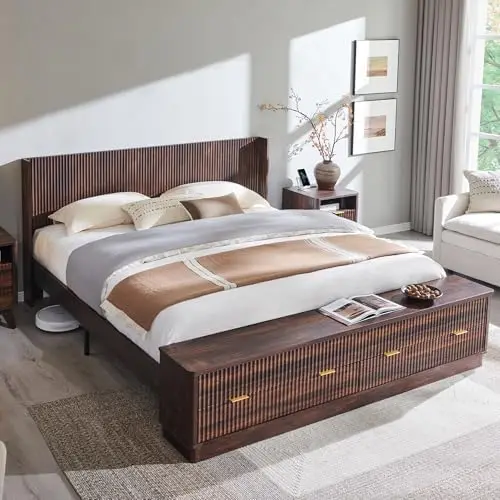 Rangka Tempat Tidur King Size  - King Size Bed Frame With Storage Drawers ulasan dan harga