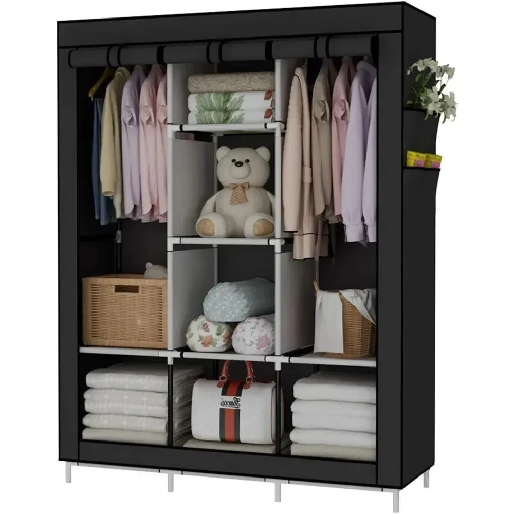Lemari Pakaian Portabel, Penyi - Wardrobe Closet Portable Fabric Cover ulasan dan harga